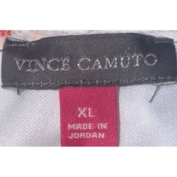 Vince Camuto Women’s White Pink Floral Tiered Long Sleeve Lined Mini Dress Sz XL - Picture 7 of 10